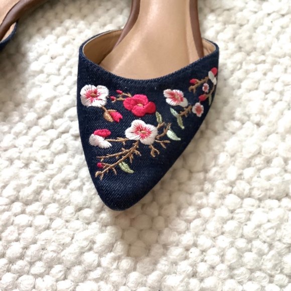 Rampage corinna floral denim pointed sandal flats - Picture 5 of 10